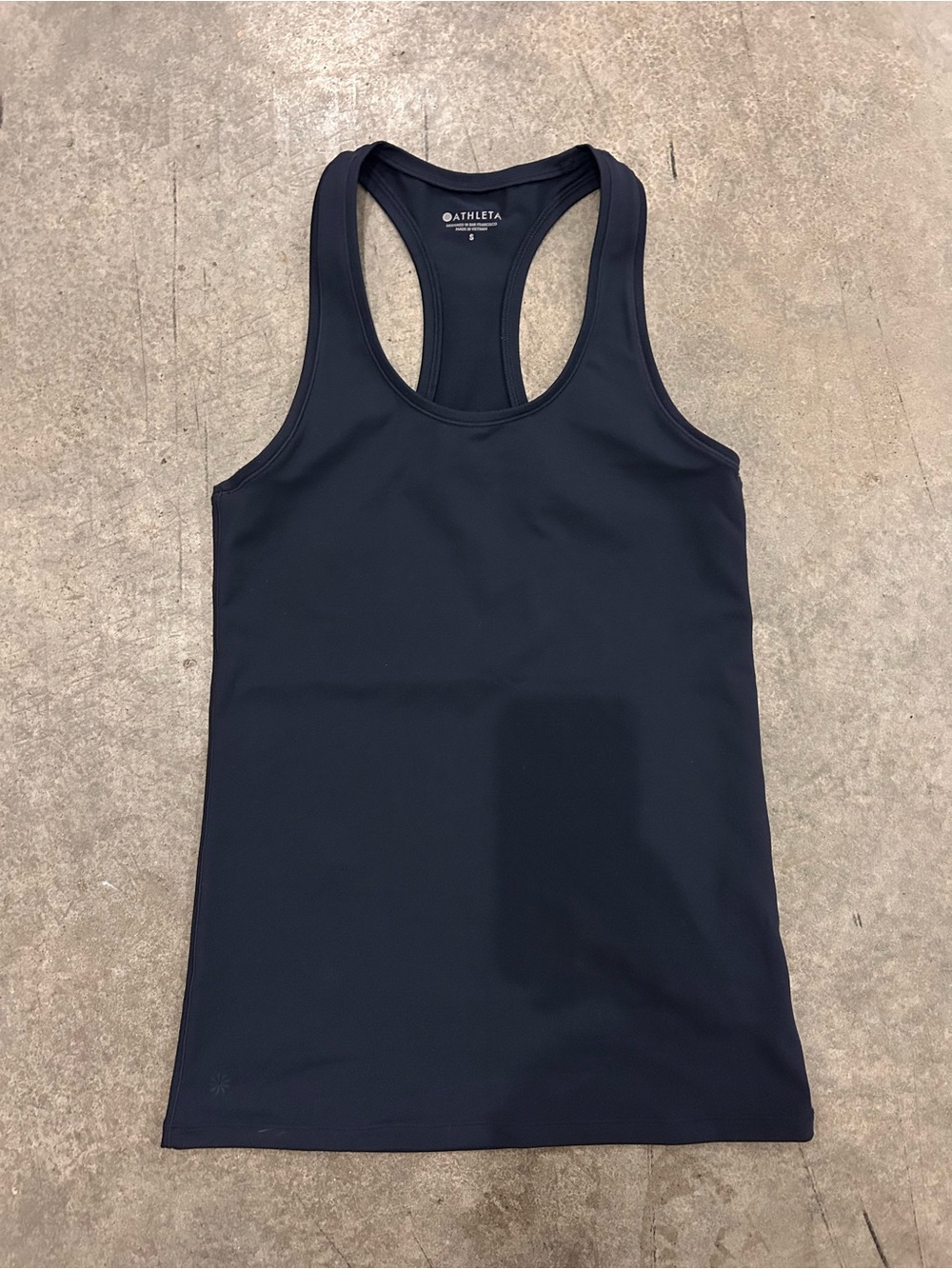 Athleta Navy Racerback Training Tank Top
